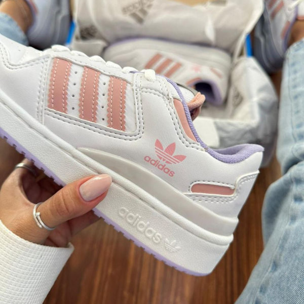 Tênis Forum Low 84 ADV - Branco/rose/lilás
