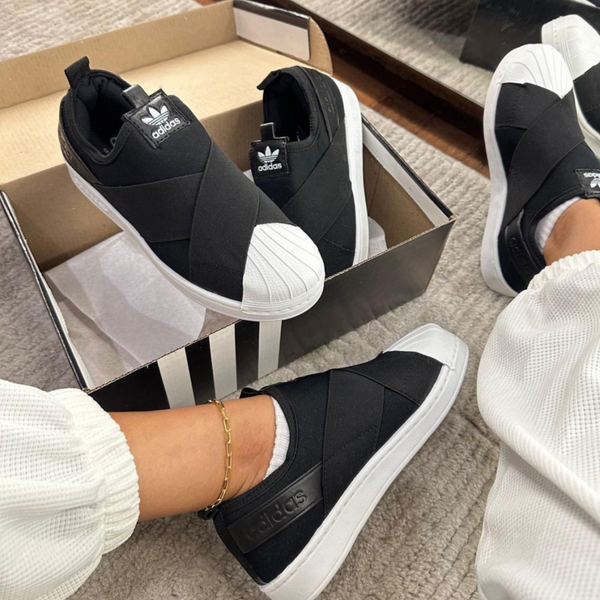 Tênis Superstar Slip-On - Preto/Branco