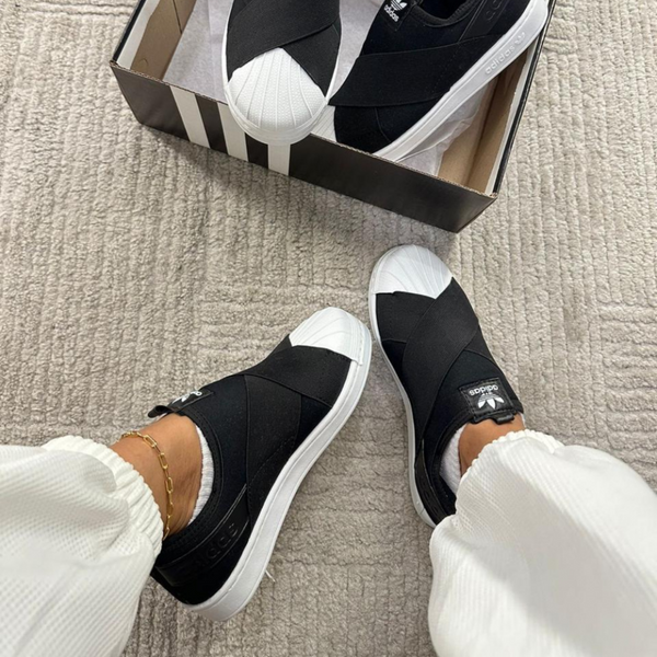 Tênis Superstar Slip-On - Preto/Branco
