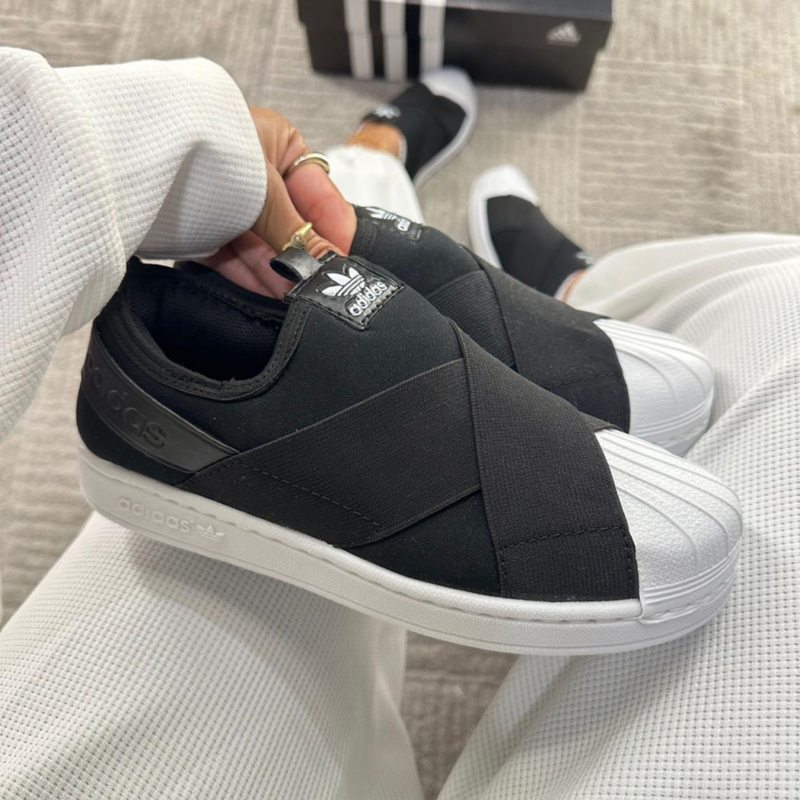 Tênis Superstar Slip-On - Preto/Branco